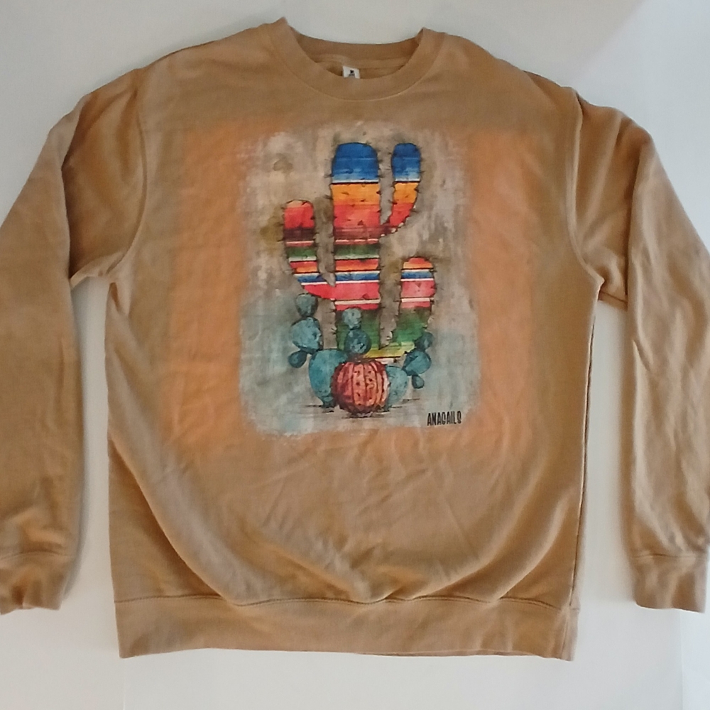 Independant Trading Company Graphic Print Pullover Sweater Size Large